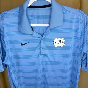 Nike Men's UNC-Carolina Blue Polo Shirt with Pattern